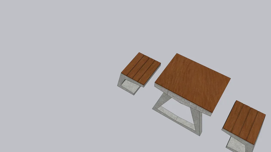 Mesa y silla para ajedrez al parque