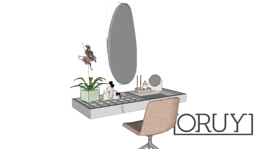 Espelho Lecce iluminado Orgânico Oruy mirror organic penteadeira makeup maquiagem
