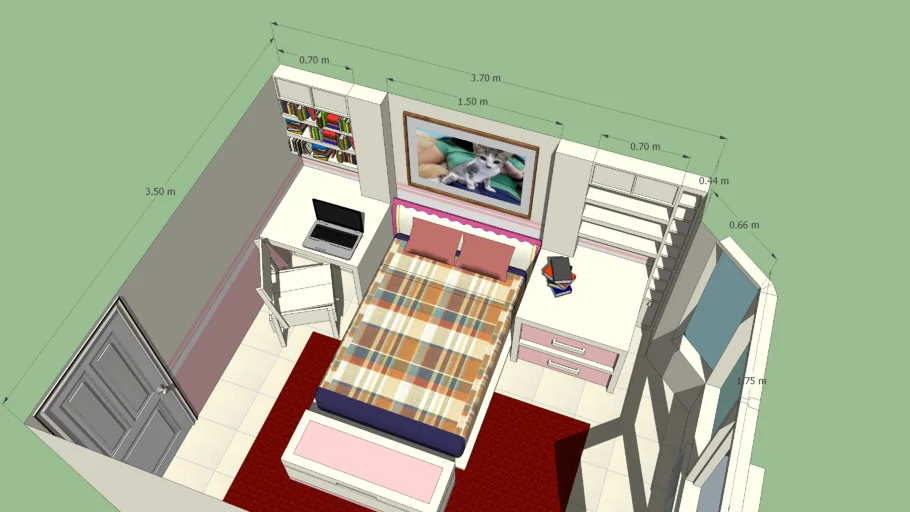 #17 A simple interior design of Maddy's Room-02 | 3D Warehouse
