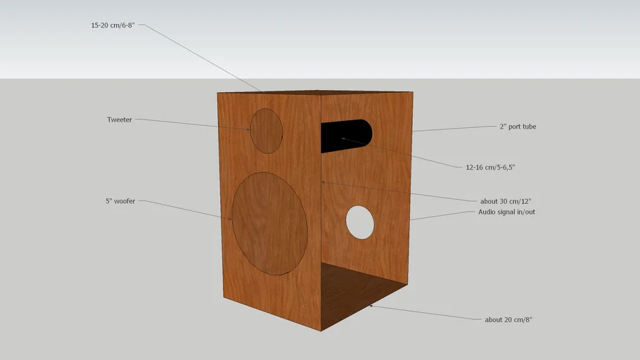 Simple ported speaker box (colored)