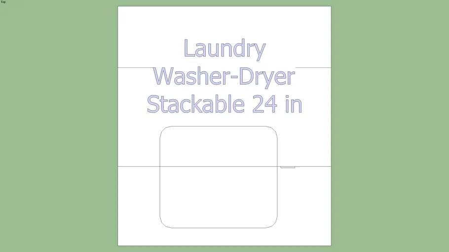 Washer_Dryer Stacked 24-in _2D