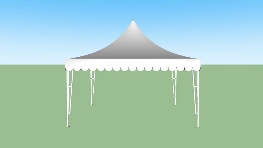 Square Carnival Tent Low Poly