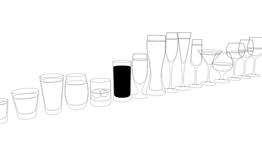 Glasses and glass cups