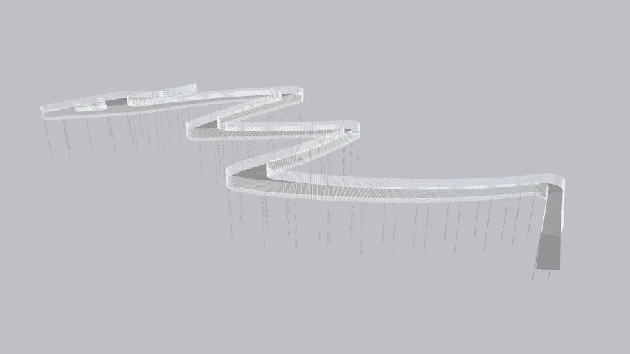 Modern skywalk bridge