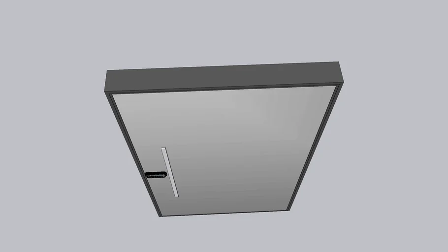 Porta pivotanteespelho e fechadura eletrônica