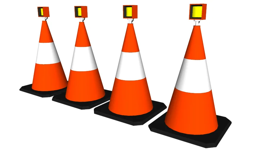 traffic cone with light