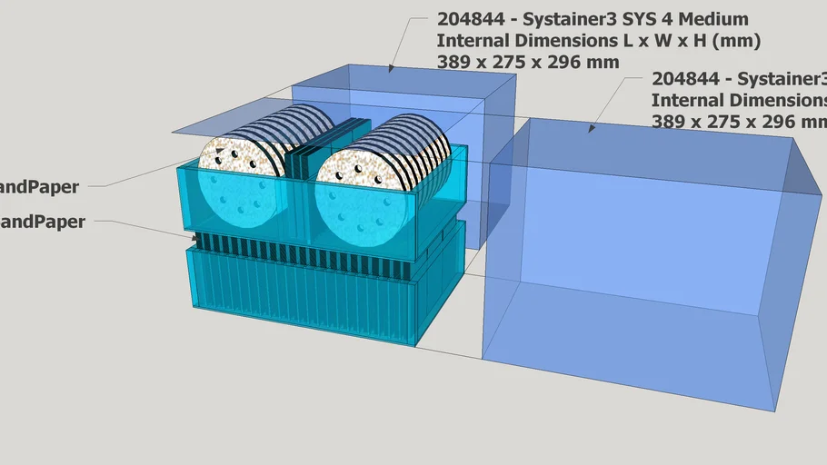 Sandpaper Storage for New Festool 204844 Systainer3 Sys 4 Medium