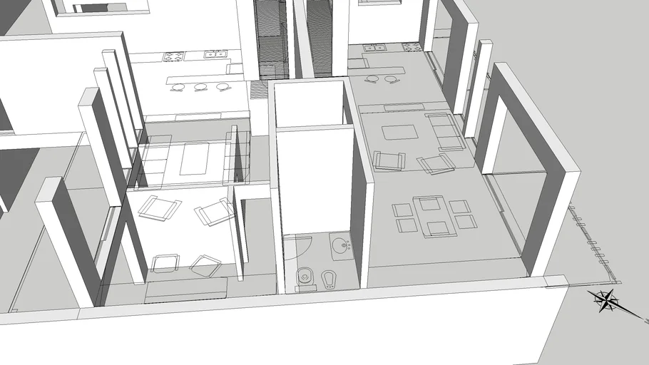 Conjunto de vivienda para 24 habitantes