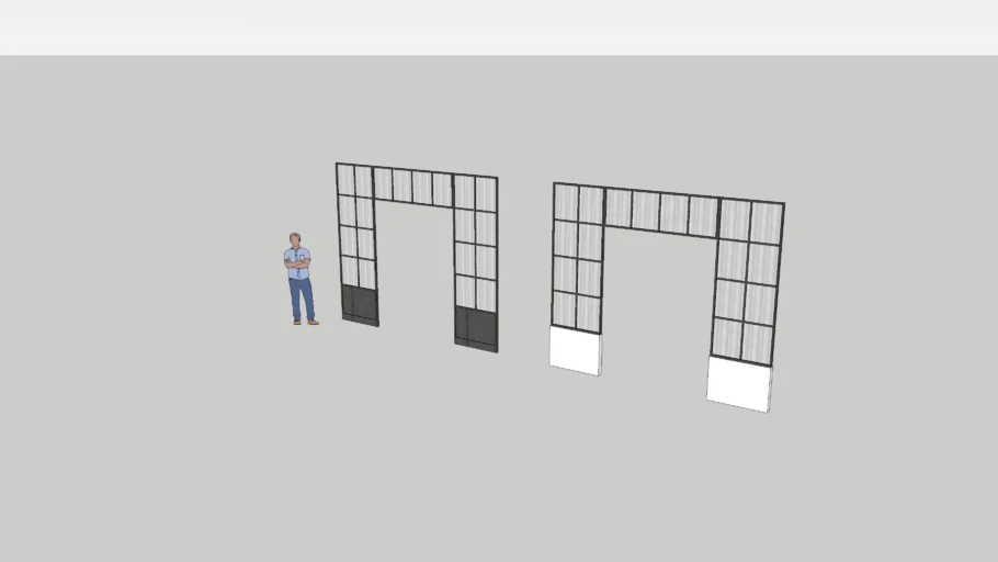 metal and glass partition