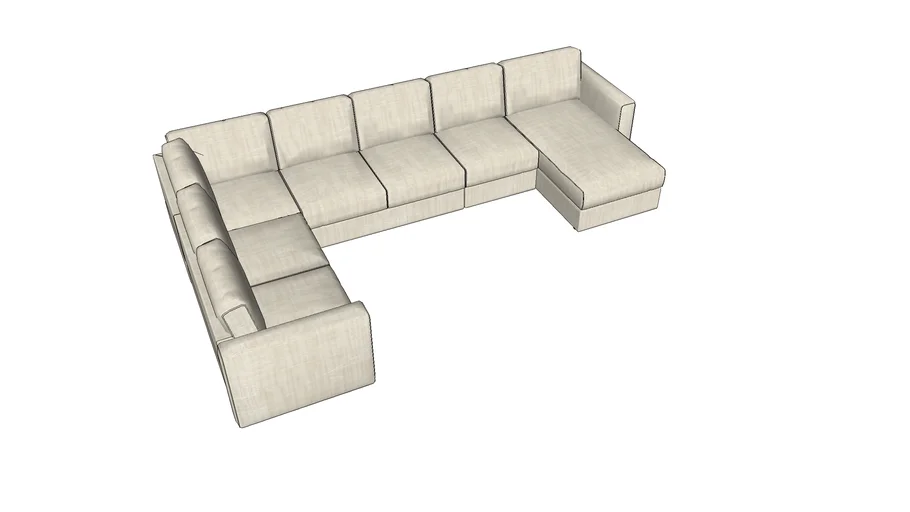 IKEA KIVIK U-shaped sofa, 7-seat, Tibbleby beige