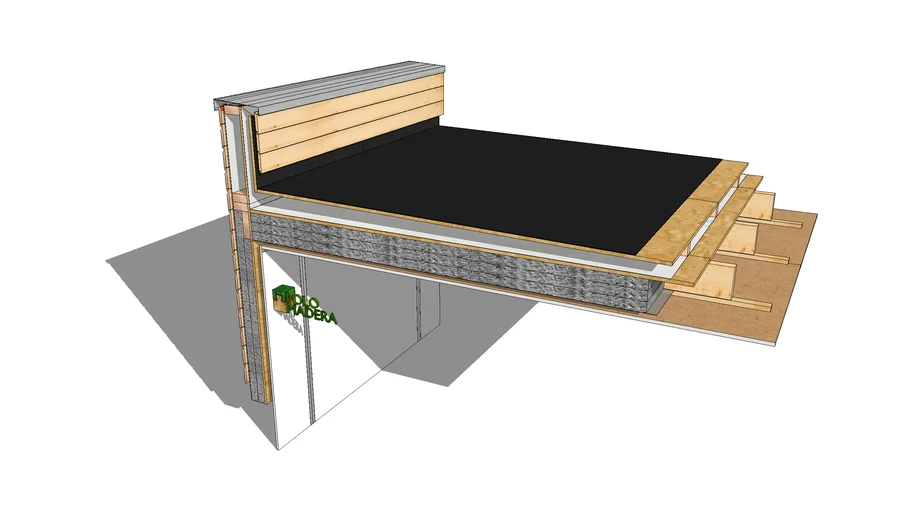 F04 Techo plano con antepecho