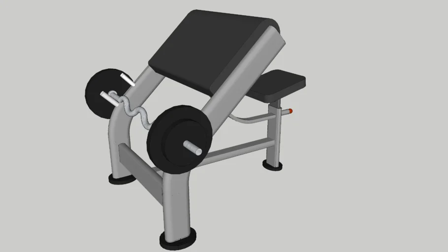 Preacher Bicep Curl Bench with Z Bar