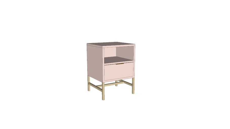 CASAVEE MESA DE CABECEIRA SQUARE 1 GAVETA 1 NICHO 60 X 43 X 40 CM