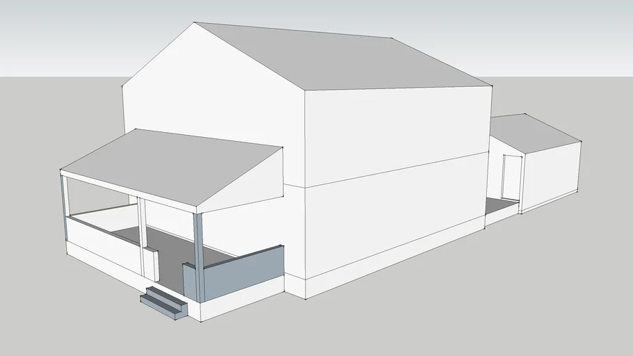 2 story house 2400 w/ detached garage | 3D Warehouse