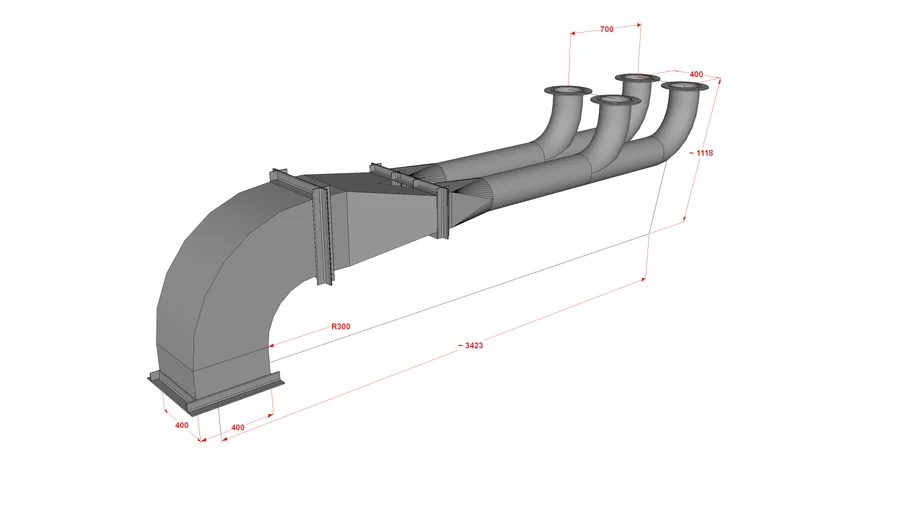 Gas suction duct | 3D Warehouse