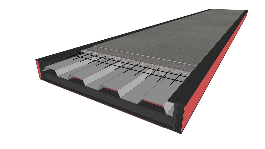 I beam, Deck floor concrete