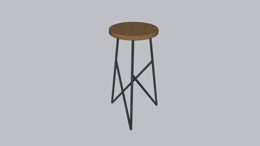 Silla / Banco / Metal y Madera