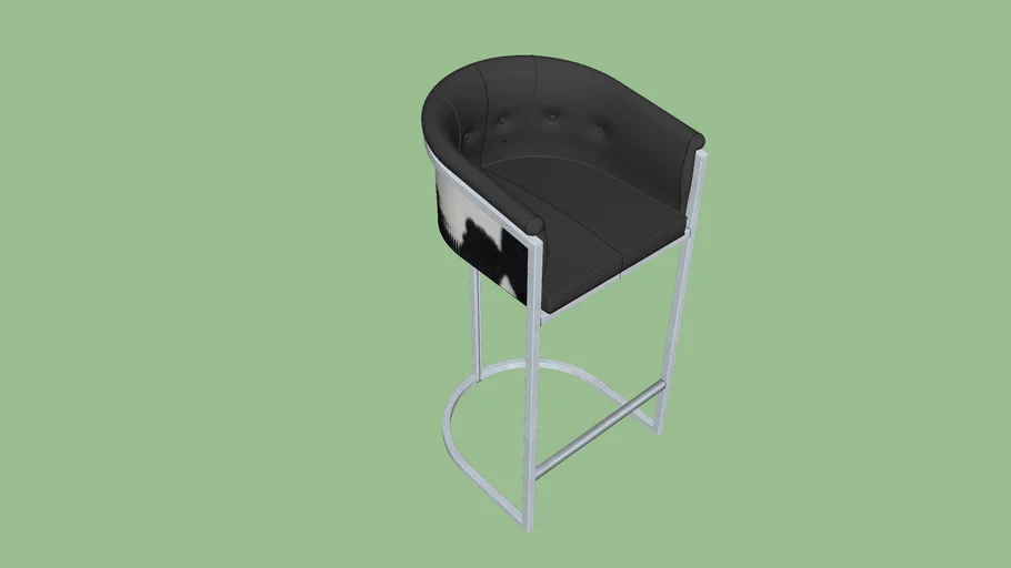 Leather & Cowhide Barstool