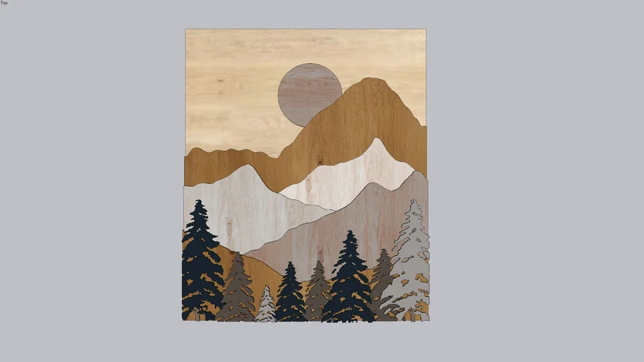 Mountain 3d wall decor