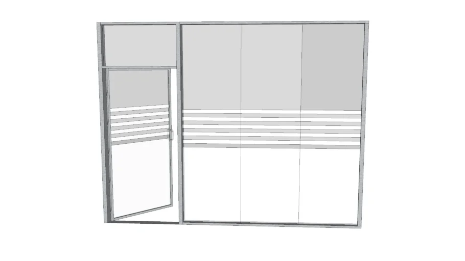 Glass wall for office