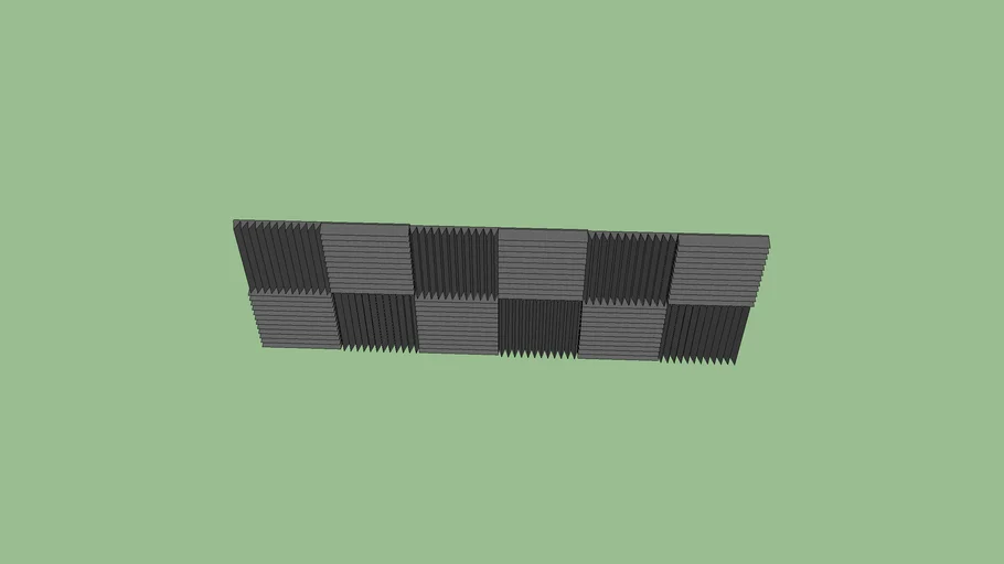 Acoustic Panels 12 Pieces (Grey/Dark Grey)