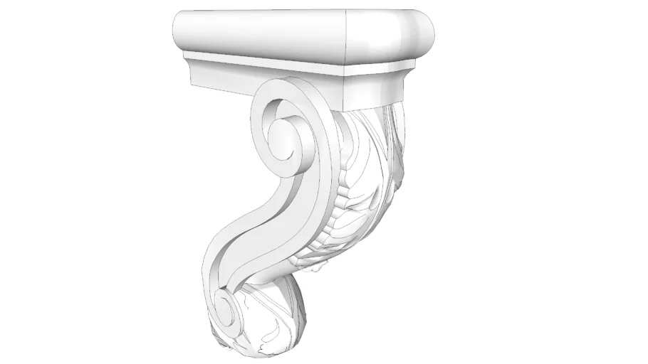 Osborne Modified Bar Corbel with Acanthus Leaves, Part #8105