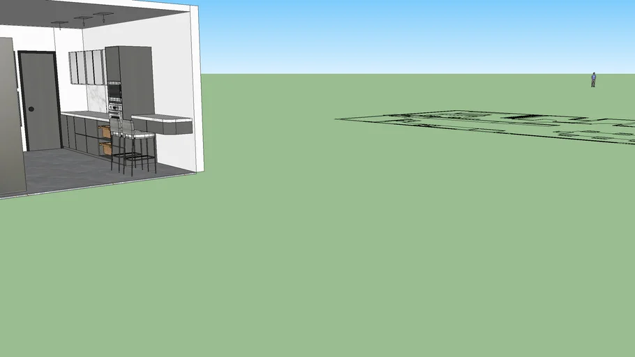 Parallel wall kitchen