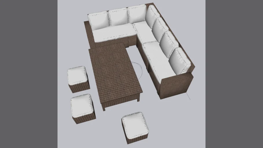 outdoor rattan dining