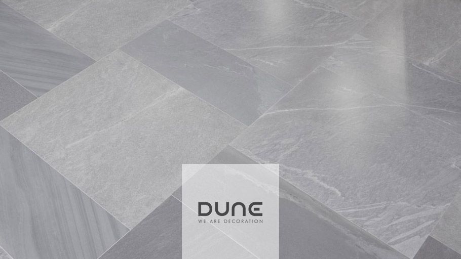 Pietrasanta Dark Grey Matt Polished 45x90cm + 90x90cm - DUNE Cerâmica