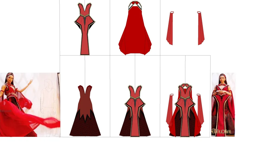 Pirena's palace gown, ENCANTADIA. 2D.
