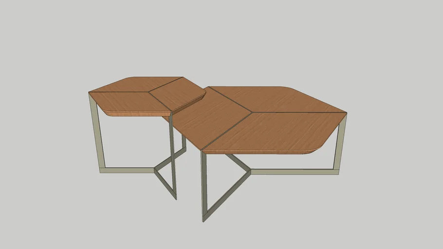 CONJUNTO MESAS DE CENTRO PAR PERFEITO - LÍDER INTERIORES VRAY