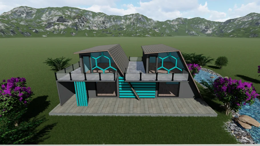 Asymmetric Modern House