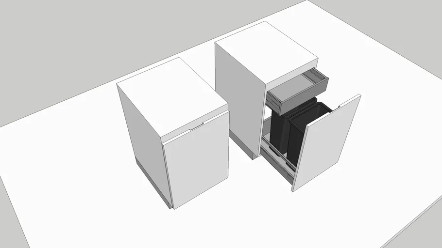 Mueble para bote de basura 50cm