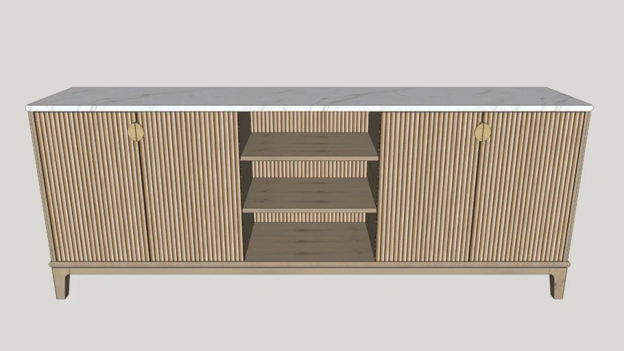 French Modern Fluted Sideboard