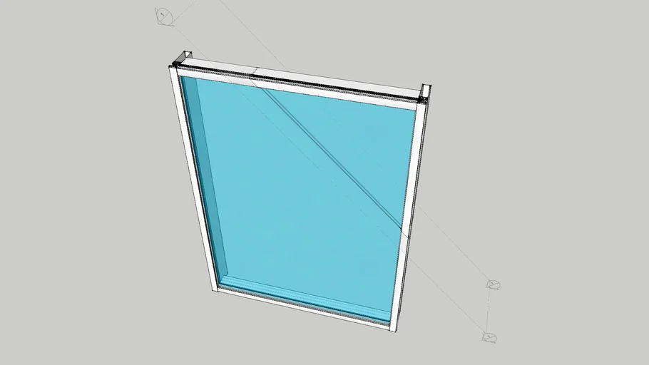 Curtain wall section. Facade glazing