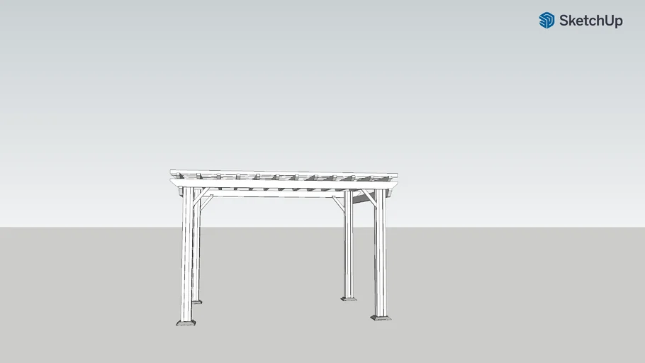 Hawthorne Steel Pergola 12x10