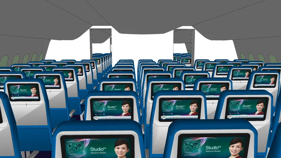 Cathay Pacific B777-300ER with interior (vivid)
