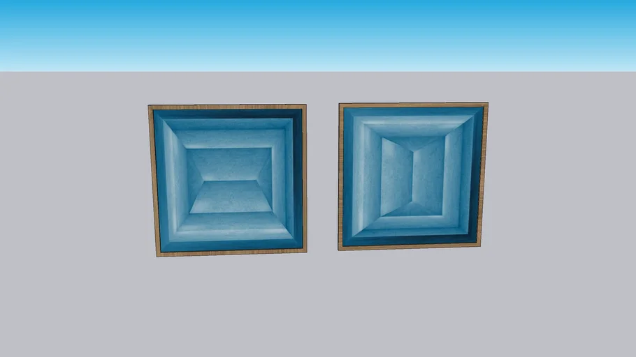 Quadros Jasmine Azul - 70x70 - Westwing