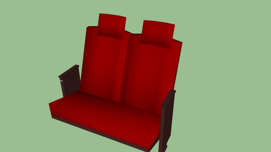 Red cinema love chair