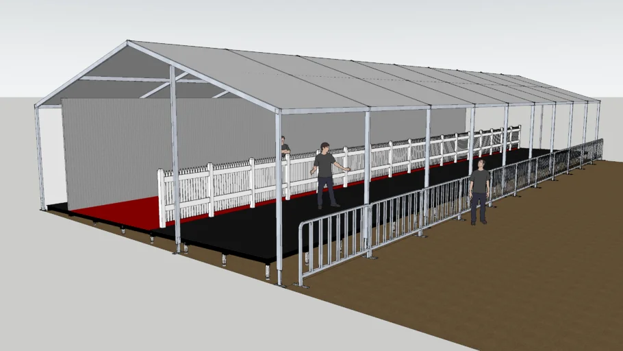 30'w Tent Structure over Step & Repeat
