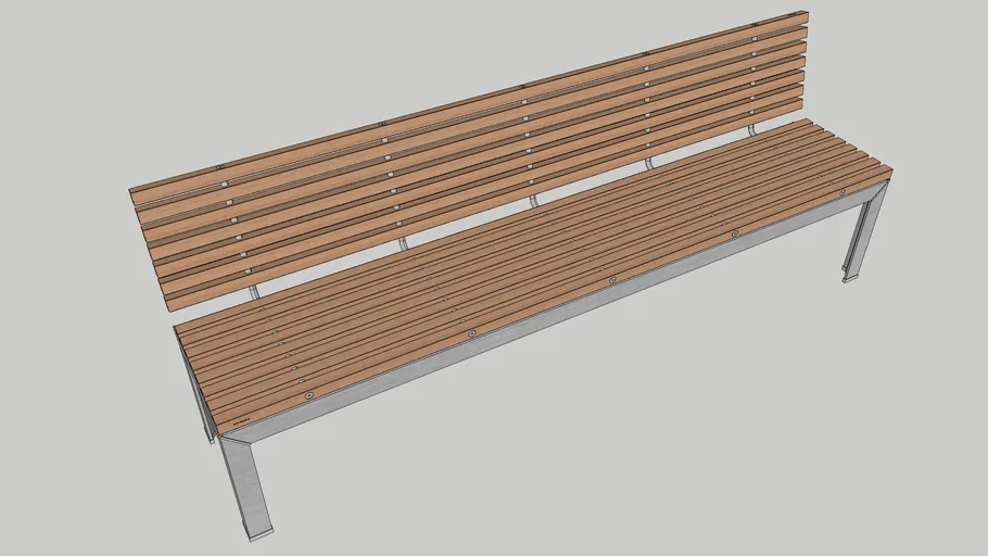 Extempore bench with backrest 225