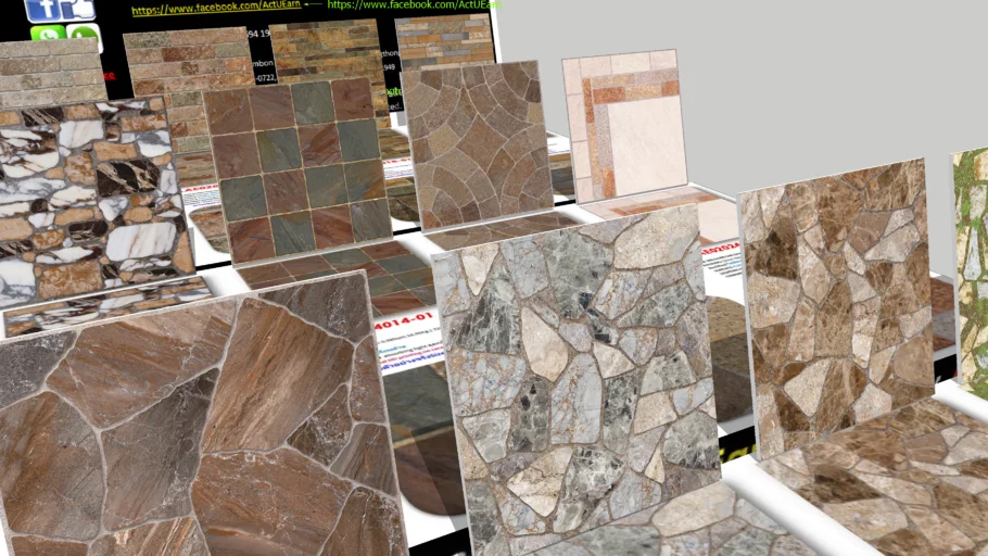 กระเบื้อง Digital Printing HD Ceramic Tiles ActUEarn3D Catalogue Part008