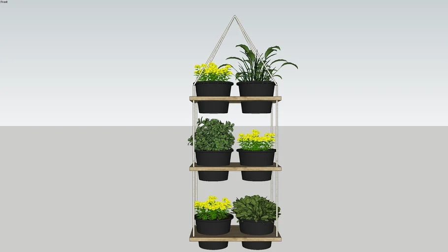 Jardim vertical de madeira