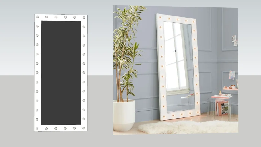 POTTERYBARN - Marquee Floor Length Light Mirror