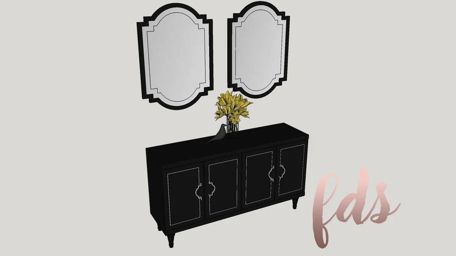 Console cloocr4 #modern #console #credenza #furniture #vray