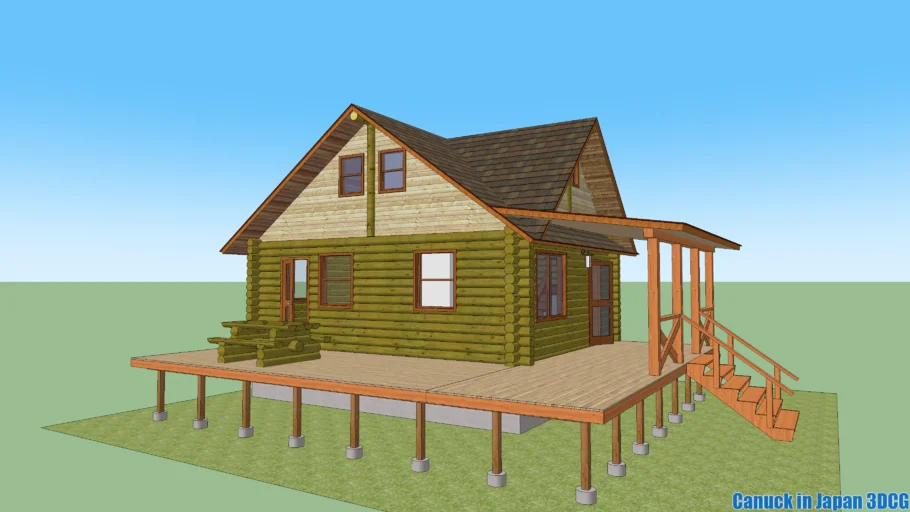 Log house - 2LDK, 7 x 5.5 metre