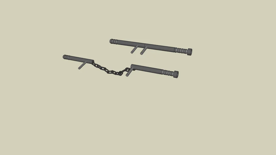 police baton/ chain flail