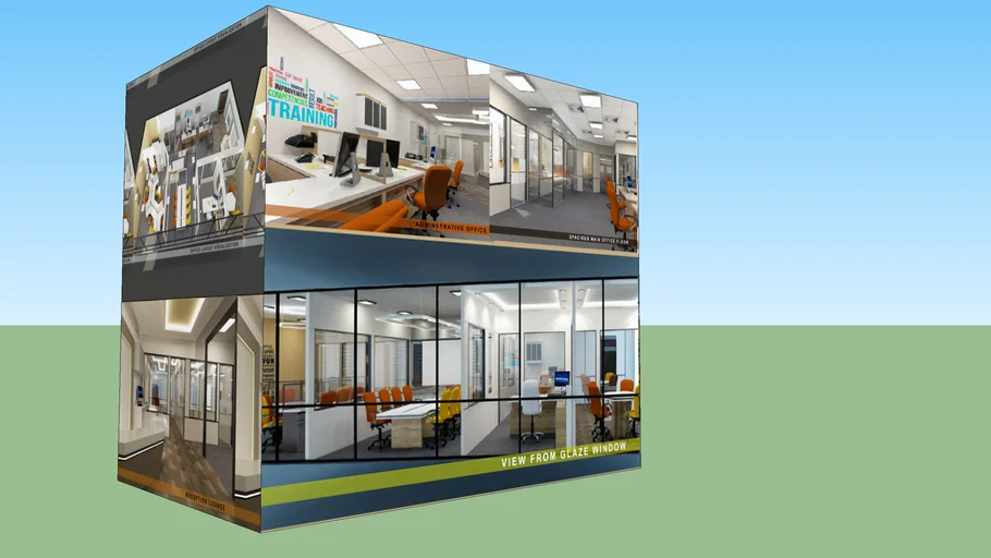 35' x 50' Office Sketchup Scene