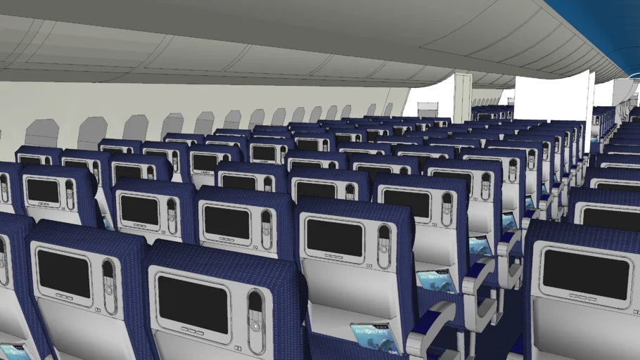 EL AL new Boeing 777 Cabin | 3D Warehouse