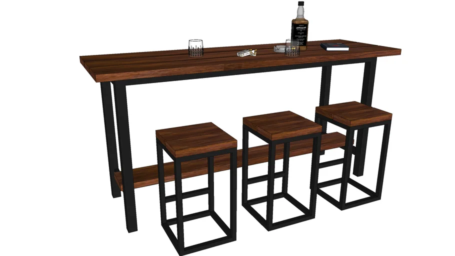 J&D Design+Build  Bar Table